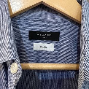 Azzaro Paris dress blue shirt for men - Medium